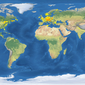BOLDS: Map of specimen collection locations for <em>Lithobius</em>
